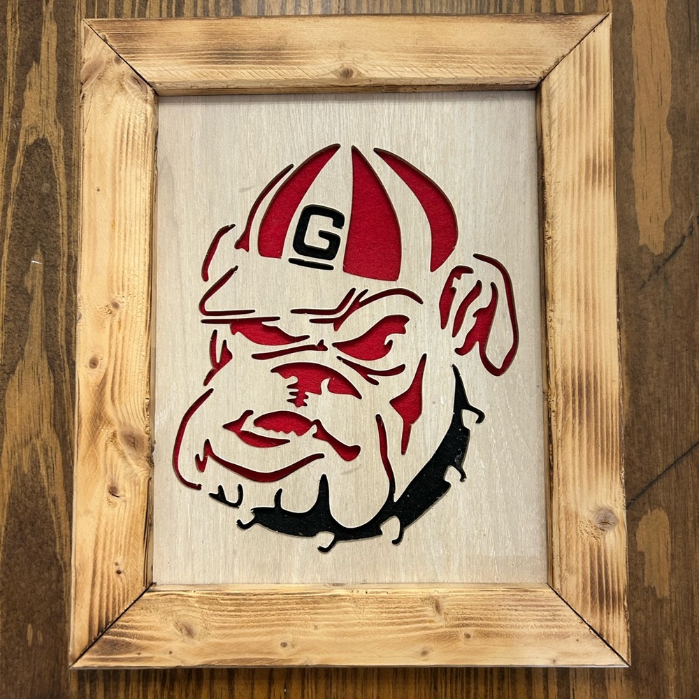 University of Georgia Bulldogs Wooden Art Decor